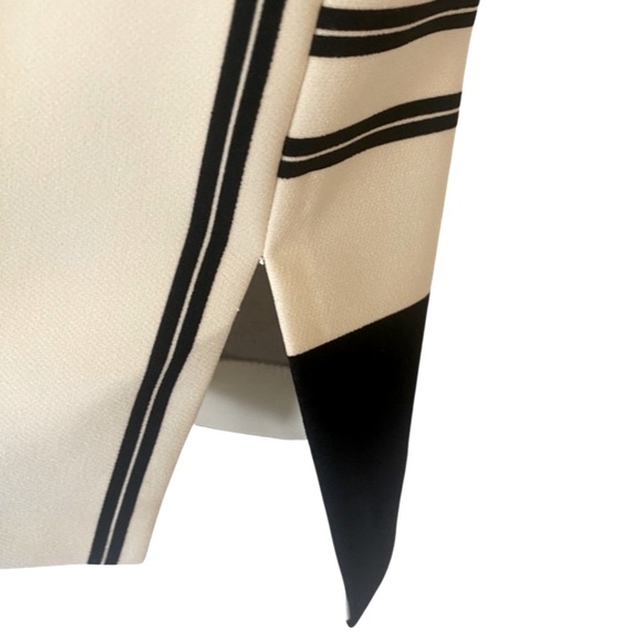 ZARA Black and Cream Striped Blouse Size Medium - Picture 6 of 6